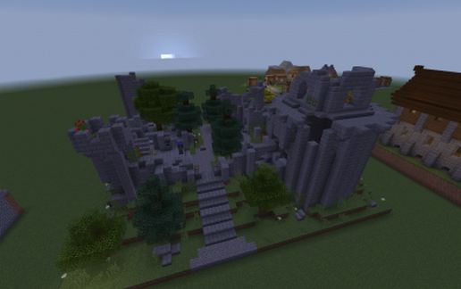 castle ruins schematic - building