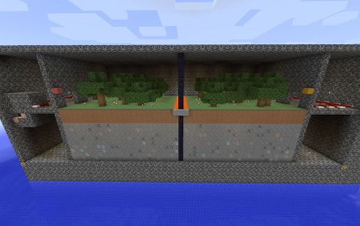 small capture the flag forest arena schematic - building
