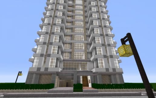 Modern styled apartment #3 schematic - building