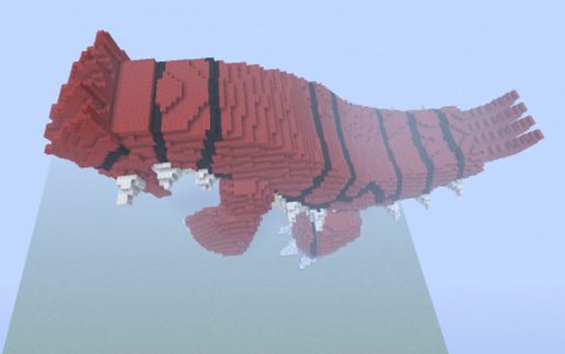 Giant 3D Pixel art Groudon