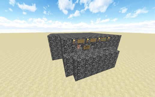 Tiny Survival (a machine that sets the world border to 10 blocks, then slowly increases it) schematic - building
