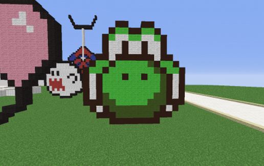 Pixel Art Yoshi schematic - building