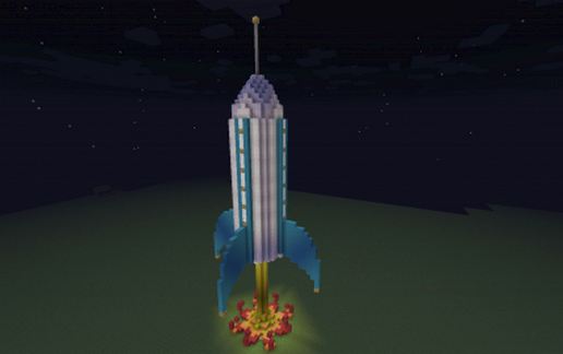 Rocket Blasting Off
