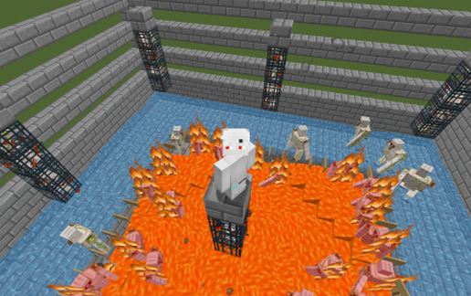 9 Chunk Iron Golem farm schematic - building