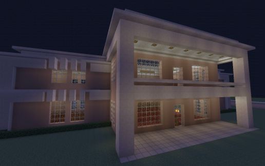 Modern House w/ Perimeter Wall schematic - building