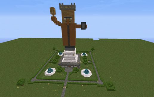 King Statue schematic - building