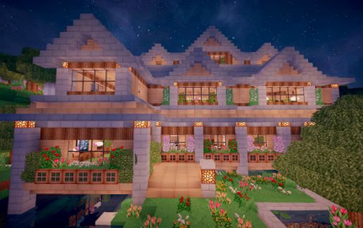 Flower Forest 2 Story House schematic - building