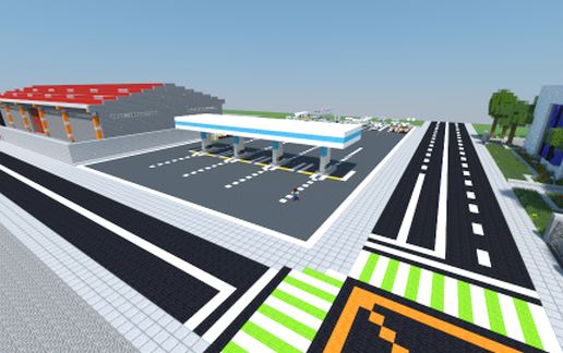 Gas Station (with truck stop) schematic - building