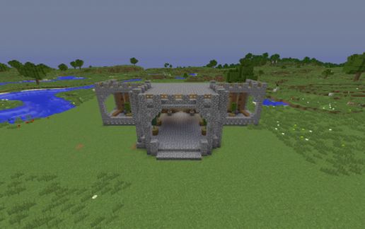 Mansions front entrance schematic - building