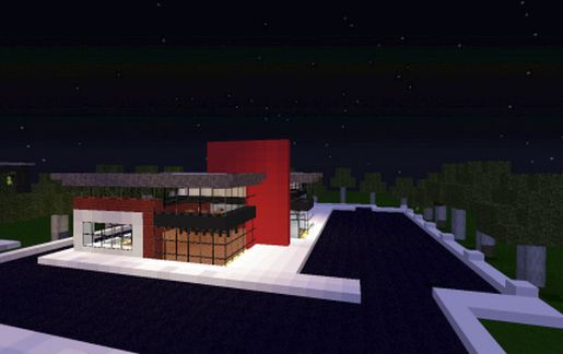 Modern Wendys Restaurant schematic - building