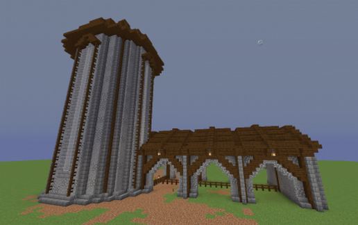 Medieval Town Collection 1 Silo & Barn schematic - building