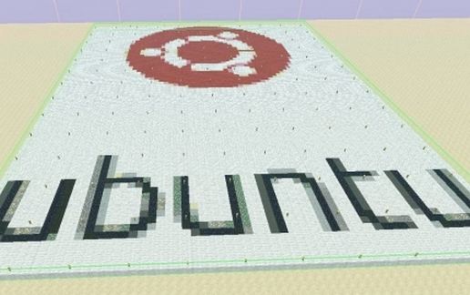 large Ubuntu human logo schematic - building