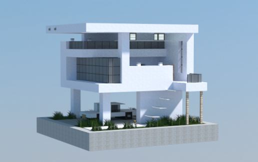 16x16 Modern house 0 schematic - building