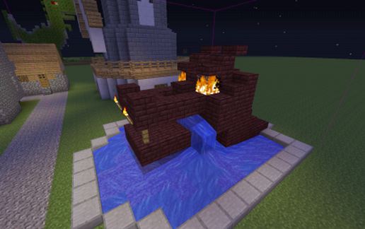 Dragon Fountain schematic - building