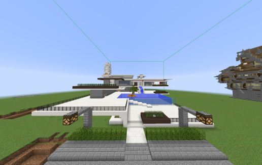 Modern House with Pool schematic - building