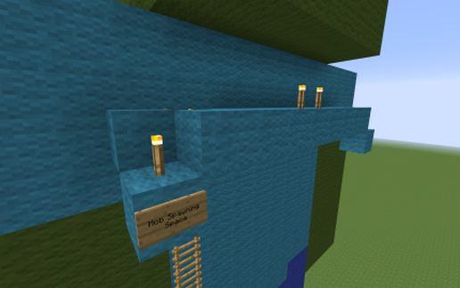 Zombie Mob Farm schematic - building