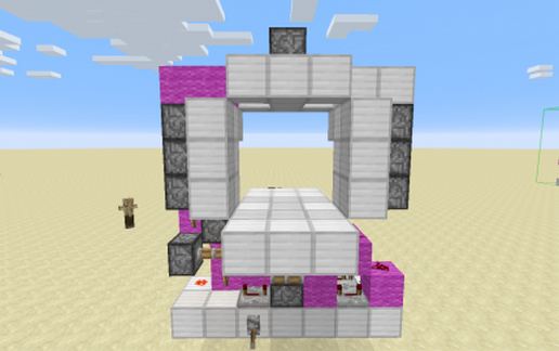 3x3 Piston Door FAST!!!!! schematic - building