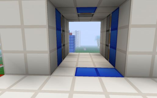 3x3 completely hidden piston door schematic - building