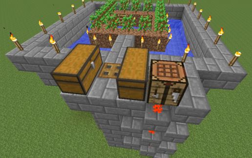 Semi-automatic Simple Tree Farm schematic - building