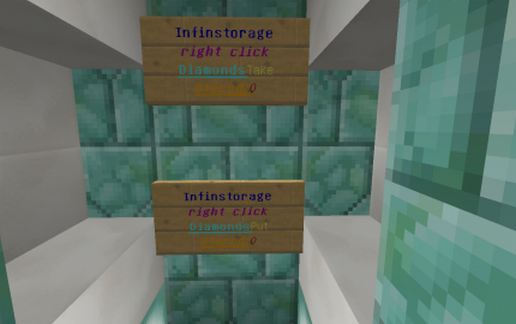 Infinity diamond storage schematic - building