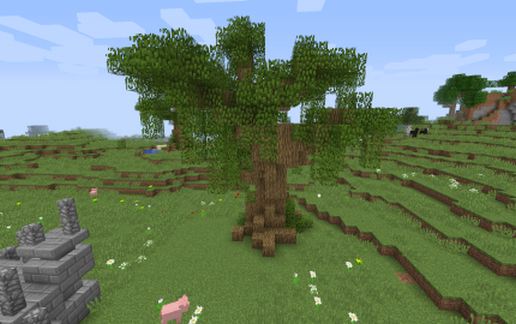 Great Oak Tree with Spanish Moss schematic - building