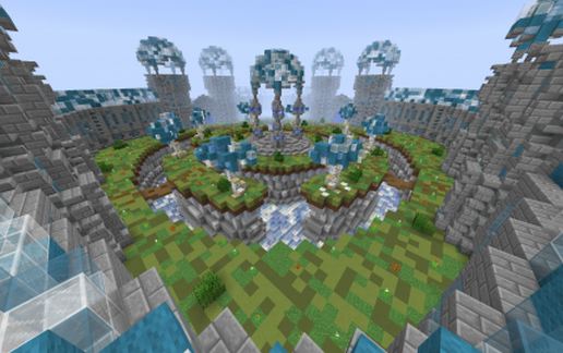 minecraft 80x80 blue collored spawn schematic - building