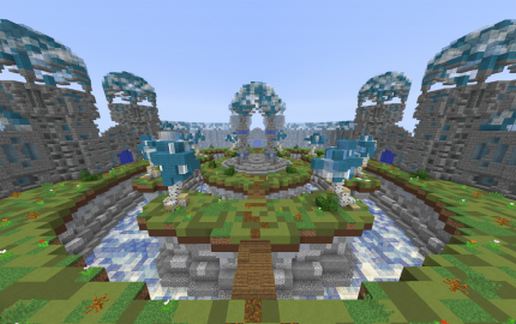 minecraft 80x80 blue collored spawn
