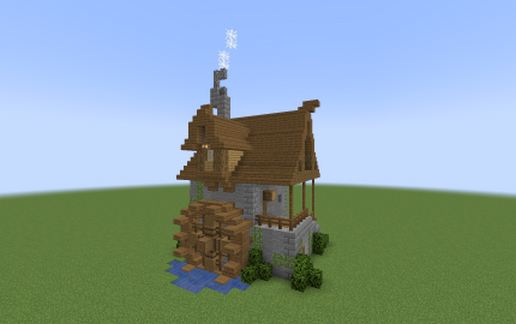 Medieval Watermill schematic - building