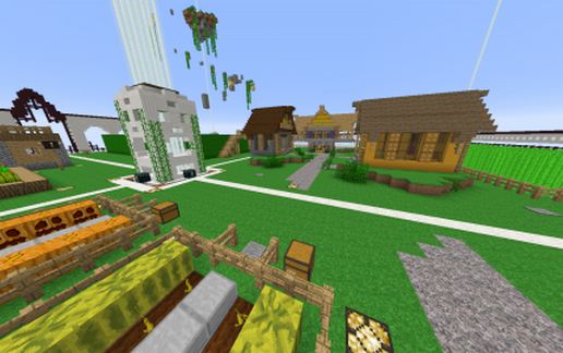 SpawnWithVillagers schematic - building