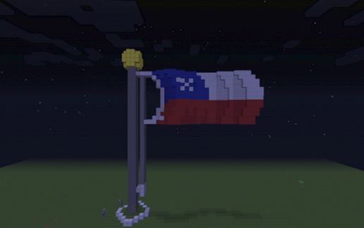 Chile Flag - Bandera chile schematic - building