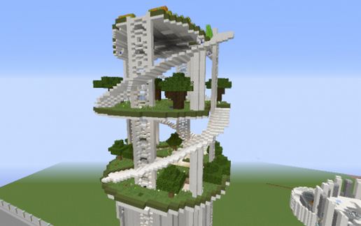 Example of fully stacked stack-able apartment