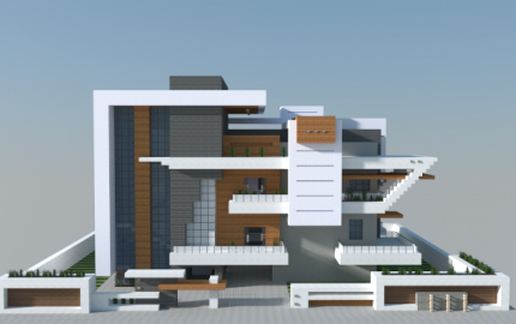 Modern house schematic - building