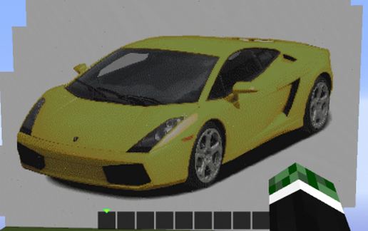 Yellow Lamborghini schematic - building