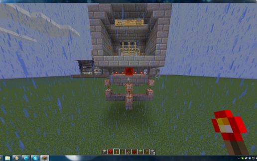 improved  redstone door schematic - building