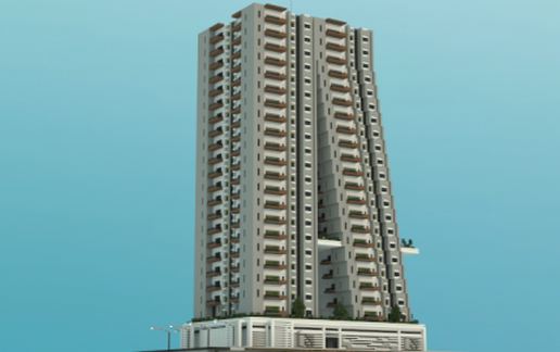 Tilted Modern Building