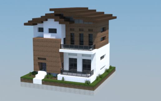 16x16 Modern House 1 schematic - building