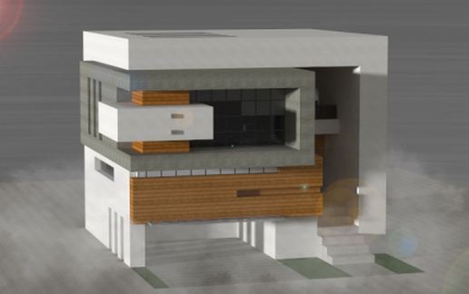 Small modern house schematic - building