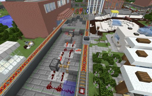 Minecart Flicker Station schematic - building