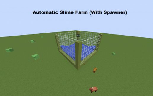 Slime Farm Schematic With Spawner schematic - building