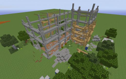 construction site schematic - building