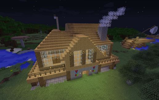Mansion with garden schematic - building