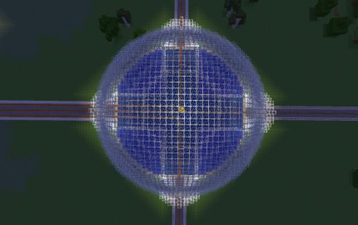 4-way Dome Train Hub / Aquarium schematic - building