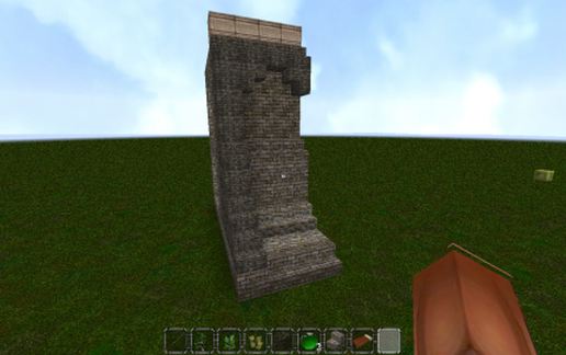 Fortress wall section schematic - building