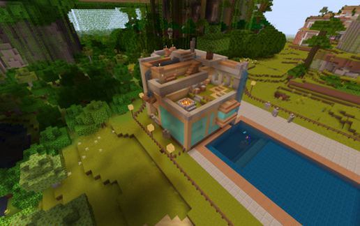 House From Minecraft Build Book schematic - building