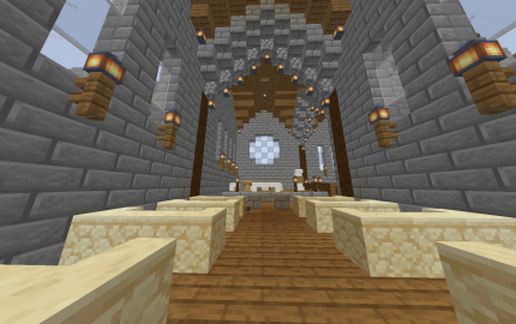 Medium Medieval Church (4 chunks, Minecraft Towny)