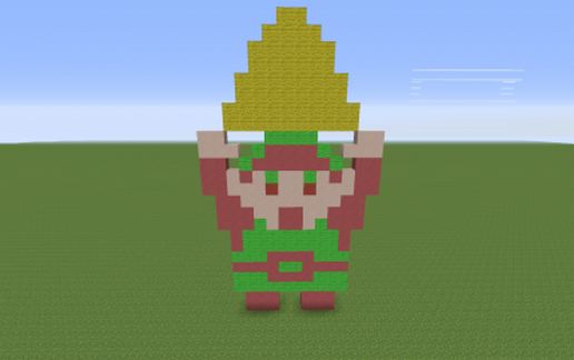 Link Holding the Triforce NES schematic - building