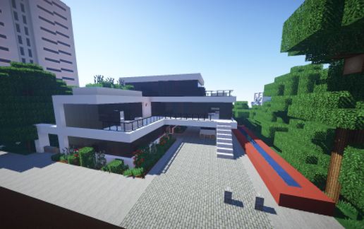 Modern house schematic - building