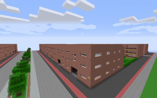 Terraced Houses with 3 floors and underground garage schematic - building