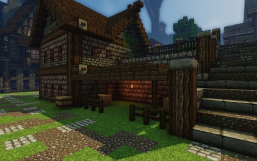 2 storey house with stable - LE schematic - building