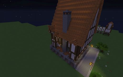 large medieval tavern schematic - building